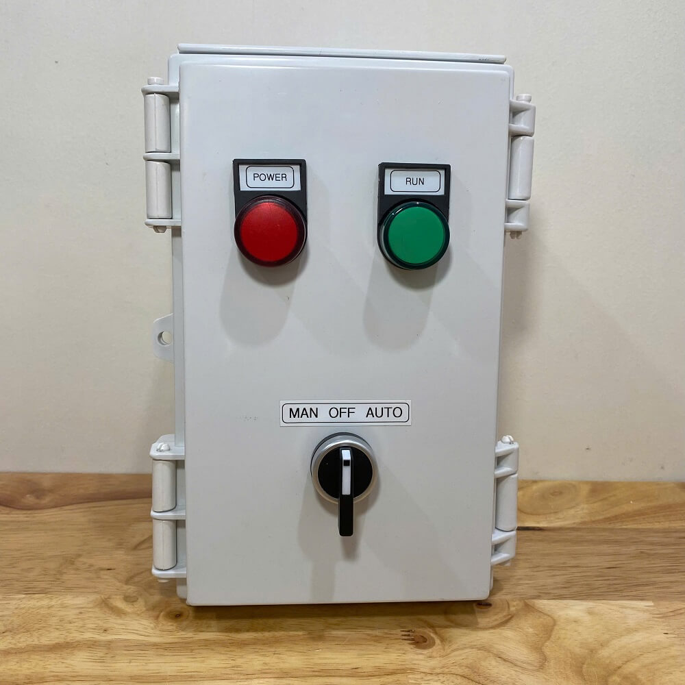 Tủ điều khiển bơm trong nhà Tủ điều khiển bơm wifi 1 pha lắp đặt trong nhà