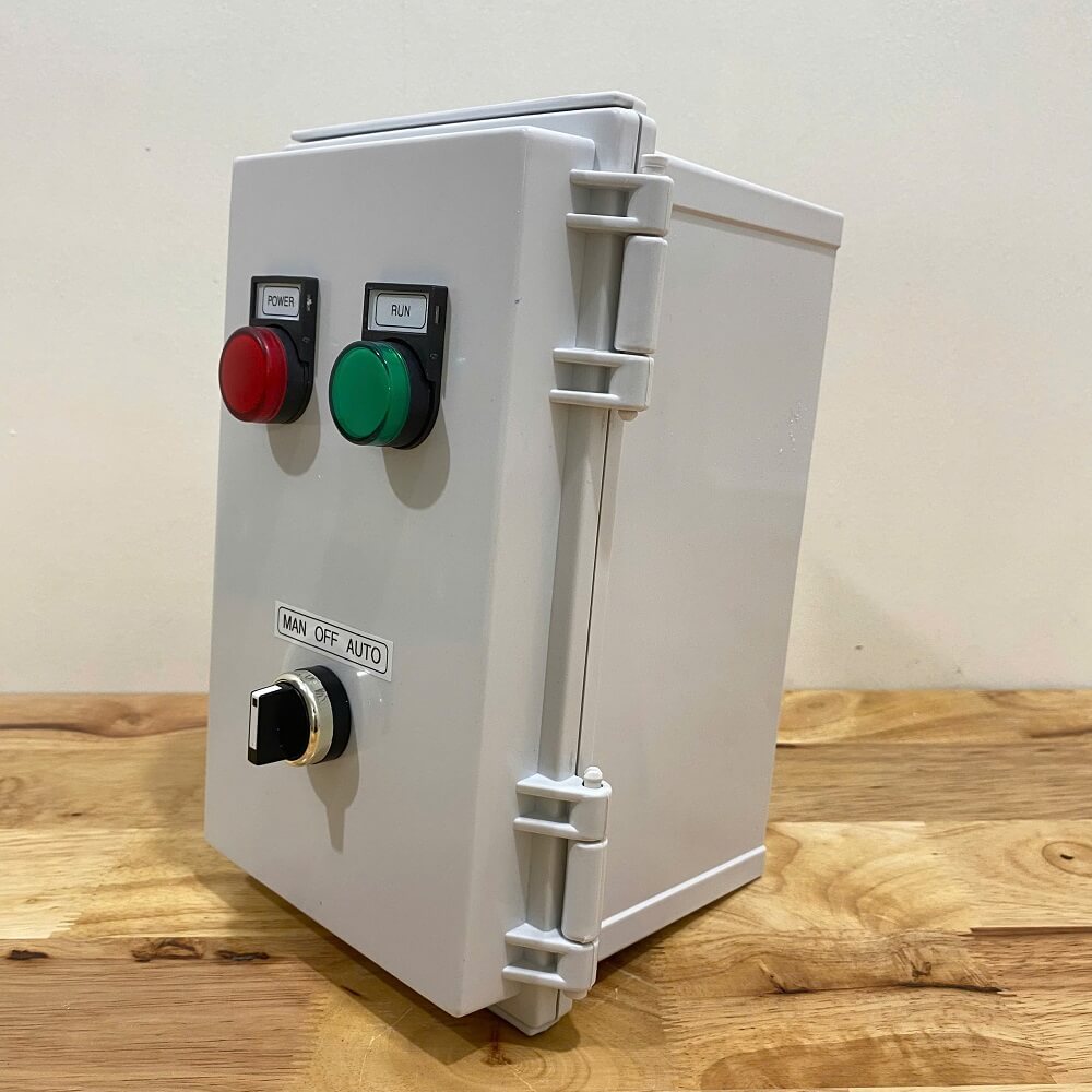 Tủ điện điều khiển bơm nước bằng phao Tủ điện điều khiển bơm nước bằng phao góc nghiêng